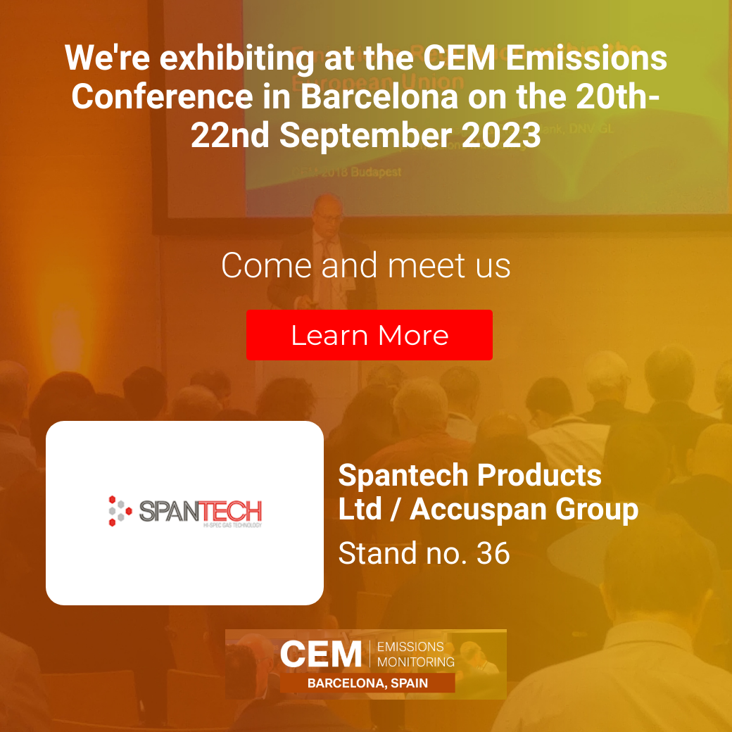 CEM 2023 | International Conference and Exhibition dedicated to Emission Monitoring | Barcelona Spain | Gas Calibration | Gas Monitoring | Gas Detecting | Vendors | Suppliers | Distributors | Spantech Products | ACD Calibration Gas Generator | UK Distributor