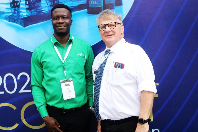 LCCE 2024 - Spantech's Peter Milton alongside Kwesi Koomson of Pilgrim Technical Services Ltd.
