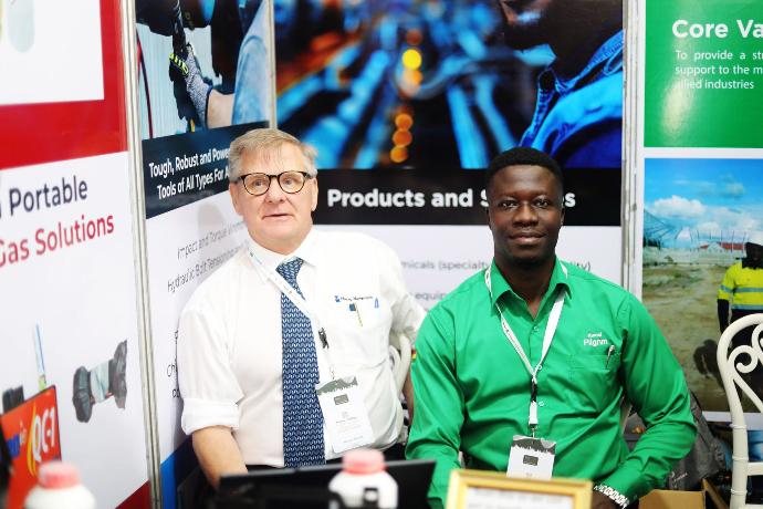 LCCE 2024 - Spantech's Peter Milton alongside Kwesi Koomson of Pilgrim Technical Services Ltd.