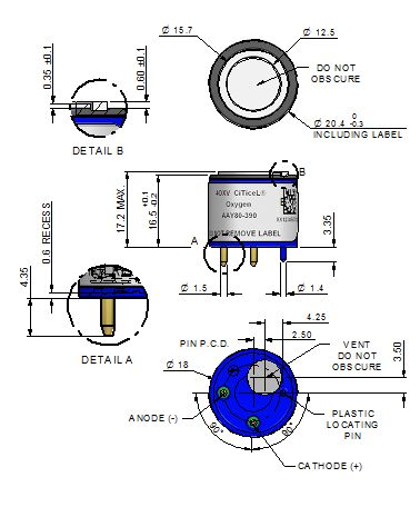 Honeywell | CityTech Citicel | $series | oxygen gas sensor | replacement